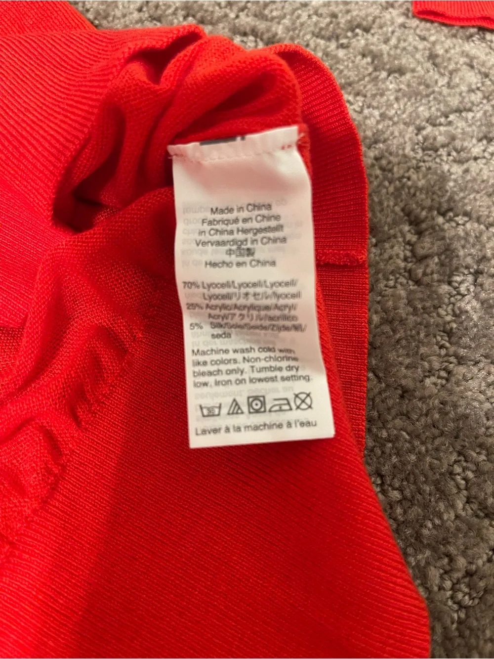 J. Crew Red Scoop Neck Knit Top